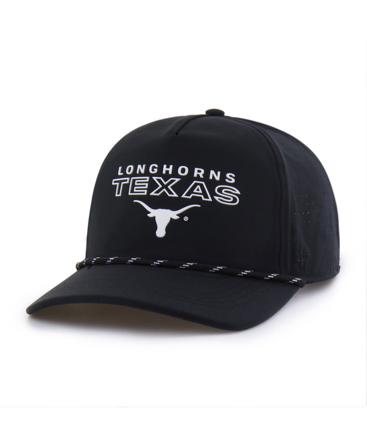 '47 Brand Men's Black Texas Longhorns Forward Vent Hitch Rope Adjustable Hat