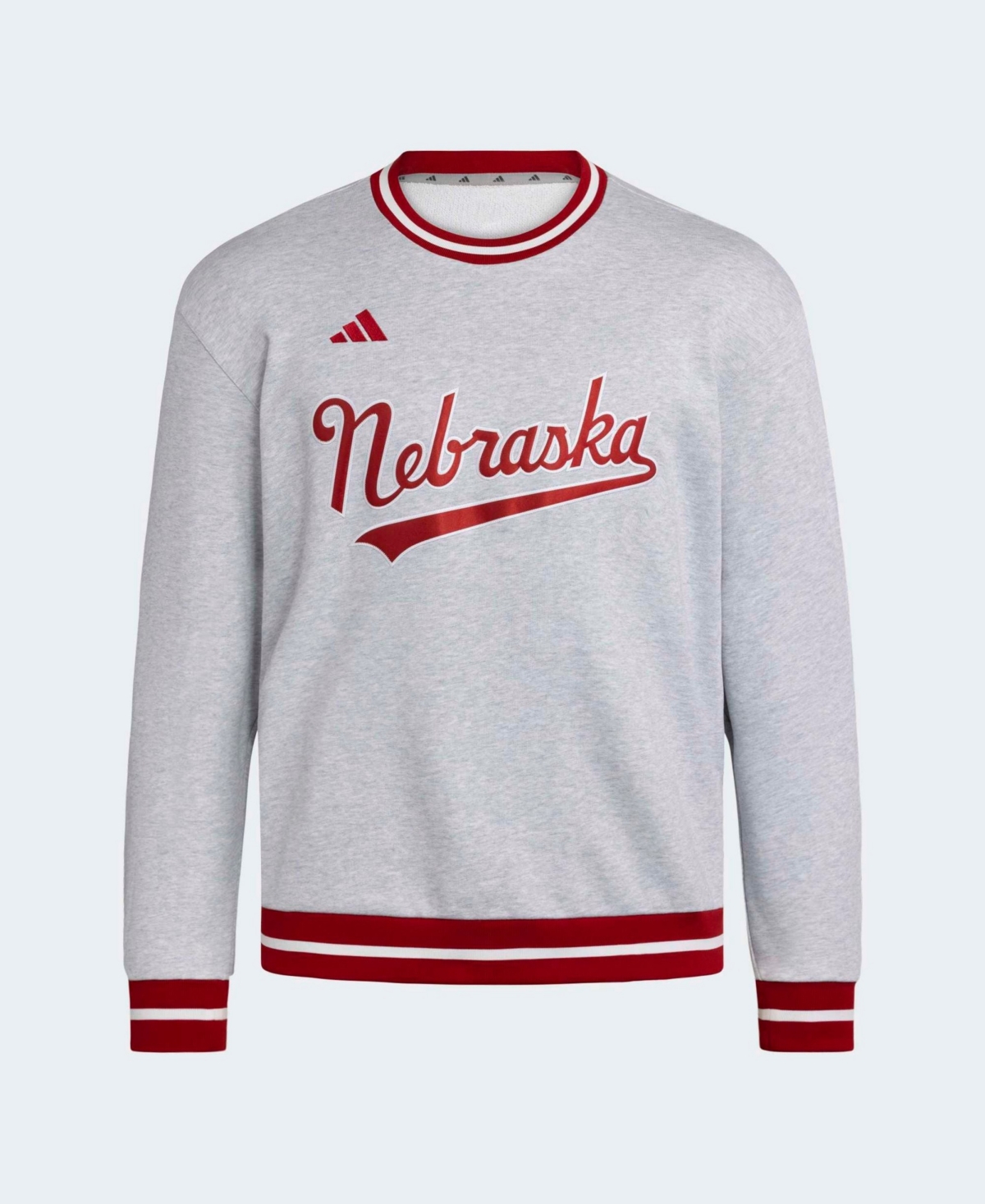 adidas Men's Gray Nebraska Huskers Dugout Collection Sweatshirt