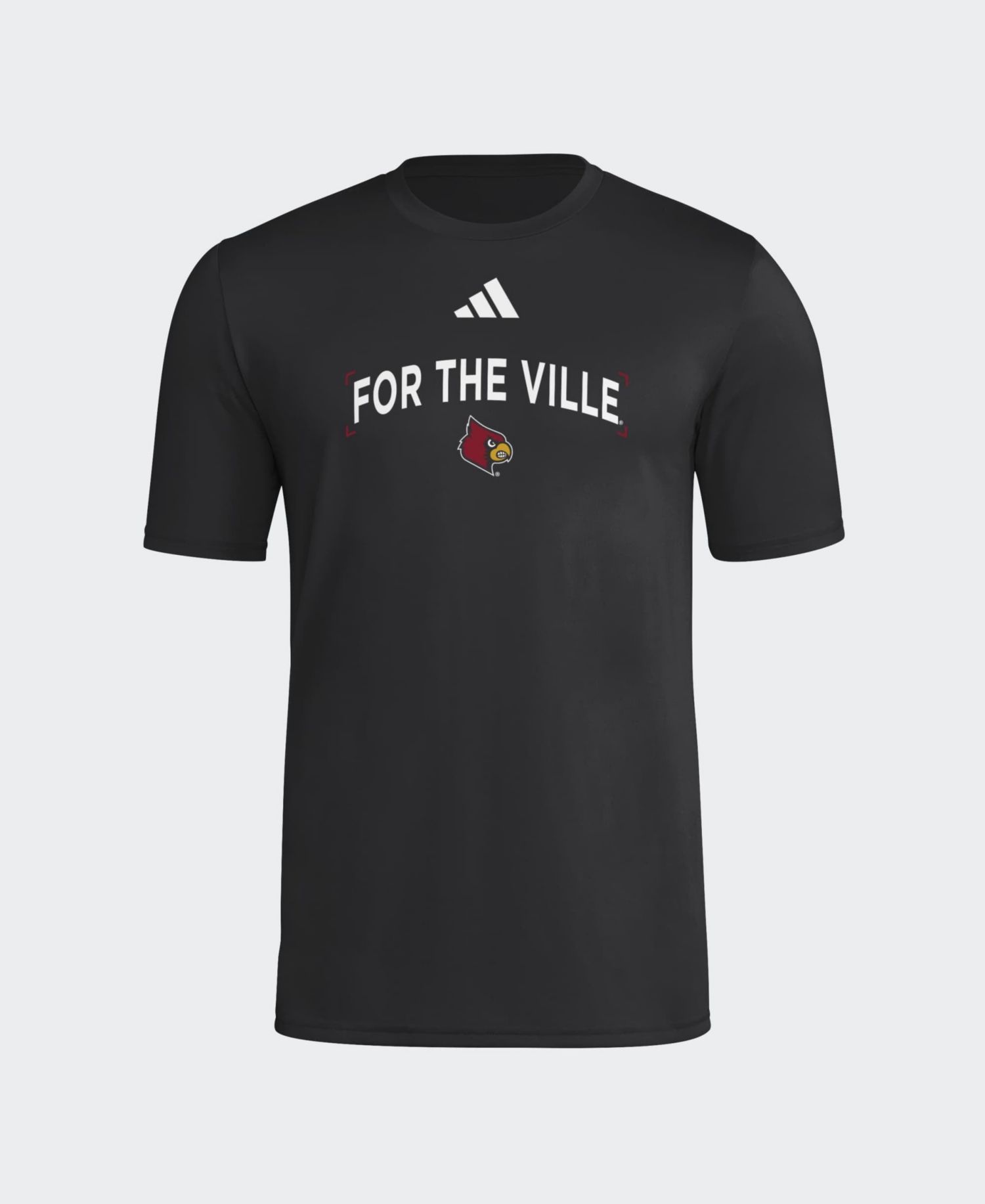 Men's Black Louisville Cardinals Locker Slogan Football Pre-Game T-Shirt