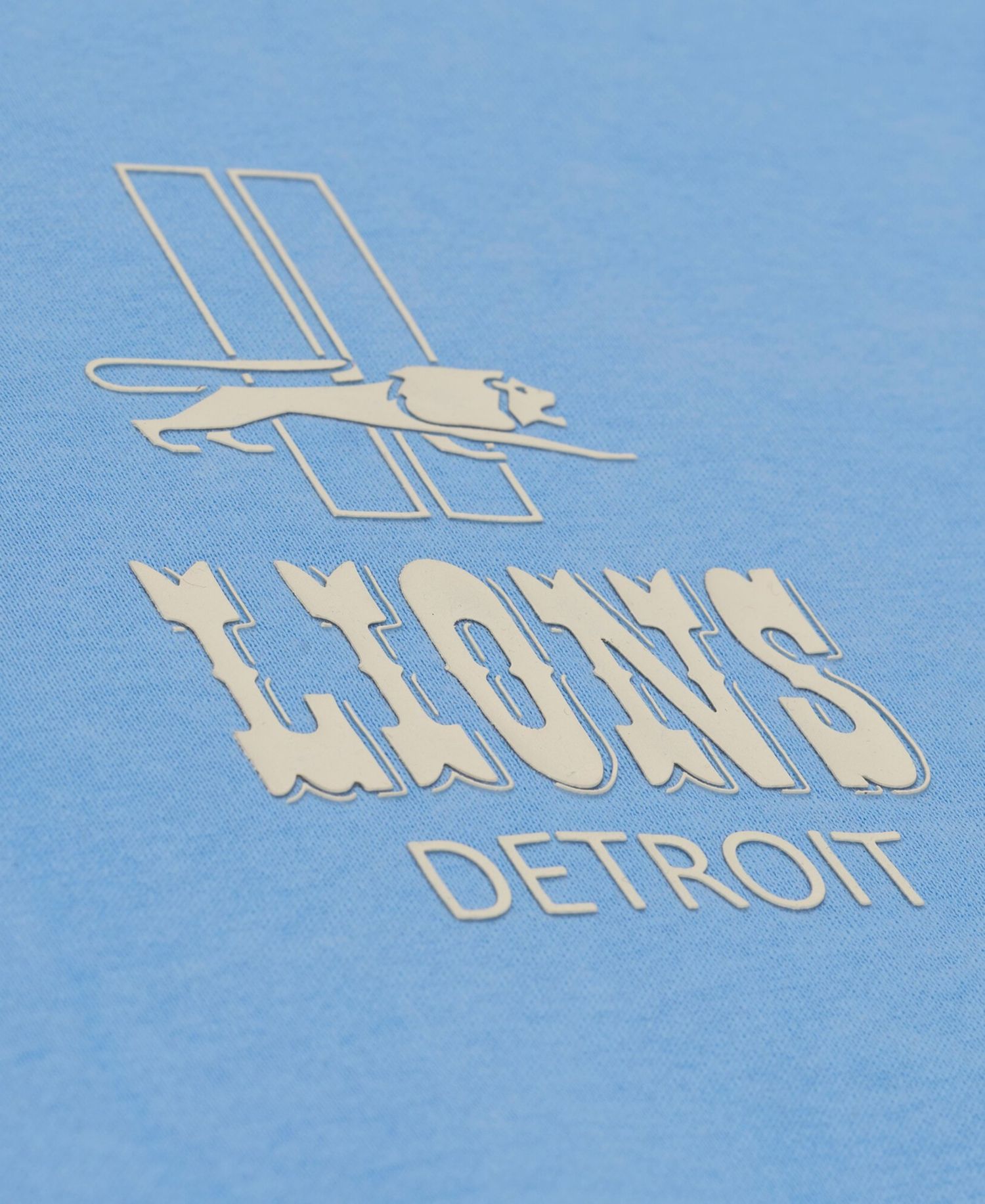 Men's Light Blue Detroit Lions Core Essentials Micro Logo Fleece Sweatshirt