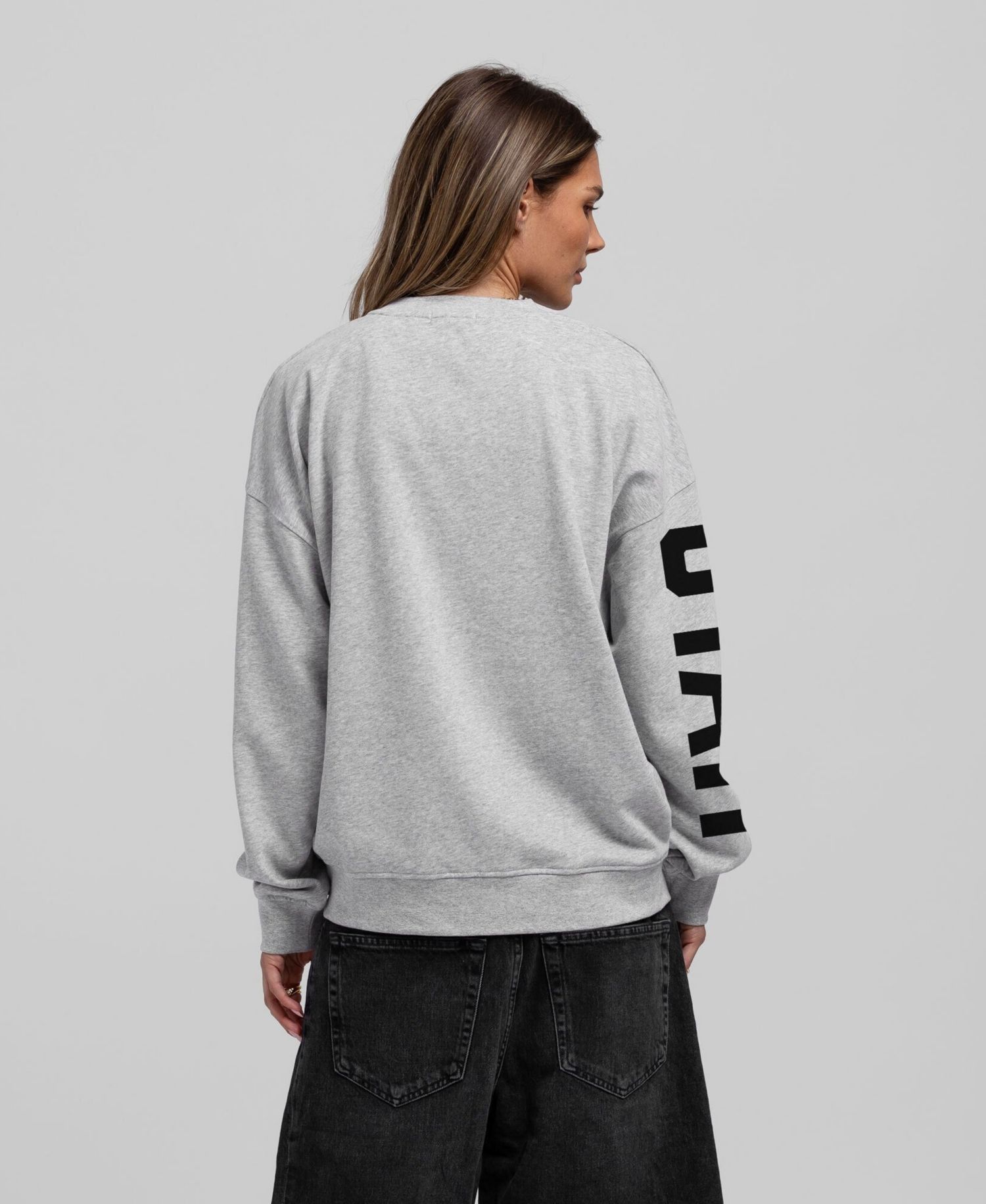 Women's Heather Gray Utah Mammoth Core 3-Hit Oversized Sweatshirt