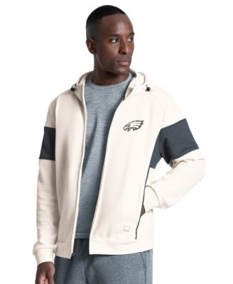 Men's Cream Philadelphia Eagles Competition Full Zip Hoodie