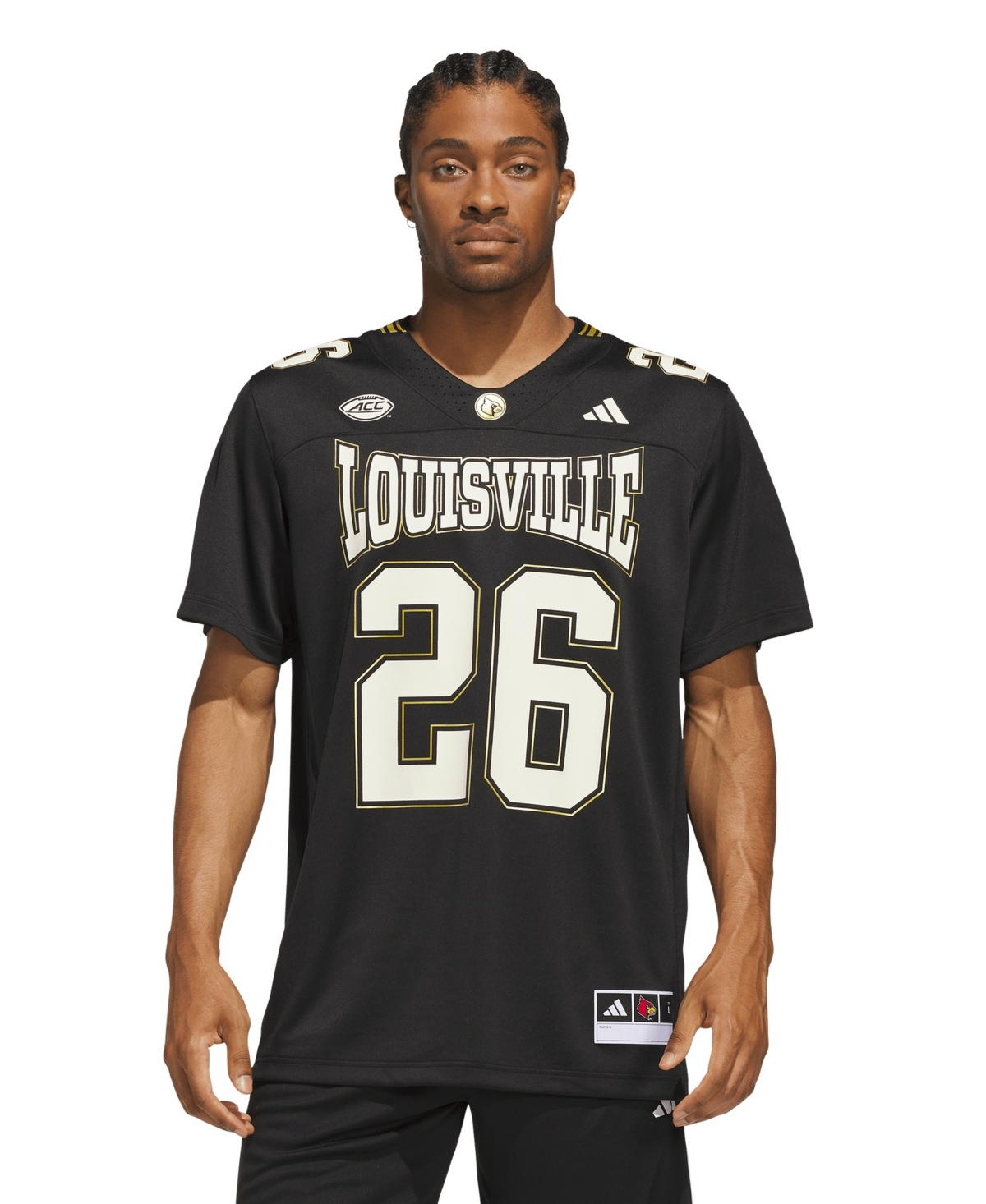 adidas Men's 26 Black Louisville Cardinals For the Ville Premier Strategy Jersey
