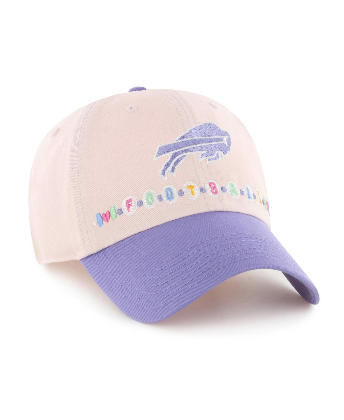 Кепка '47 Brand Light Pink/Light Purple Buffalo Bills Friendship Clean Up Adjustable Hat для малышей — фото 2