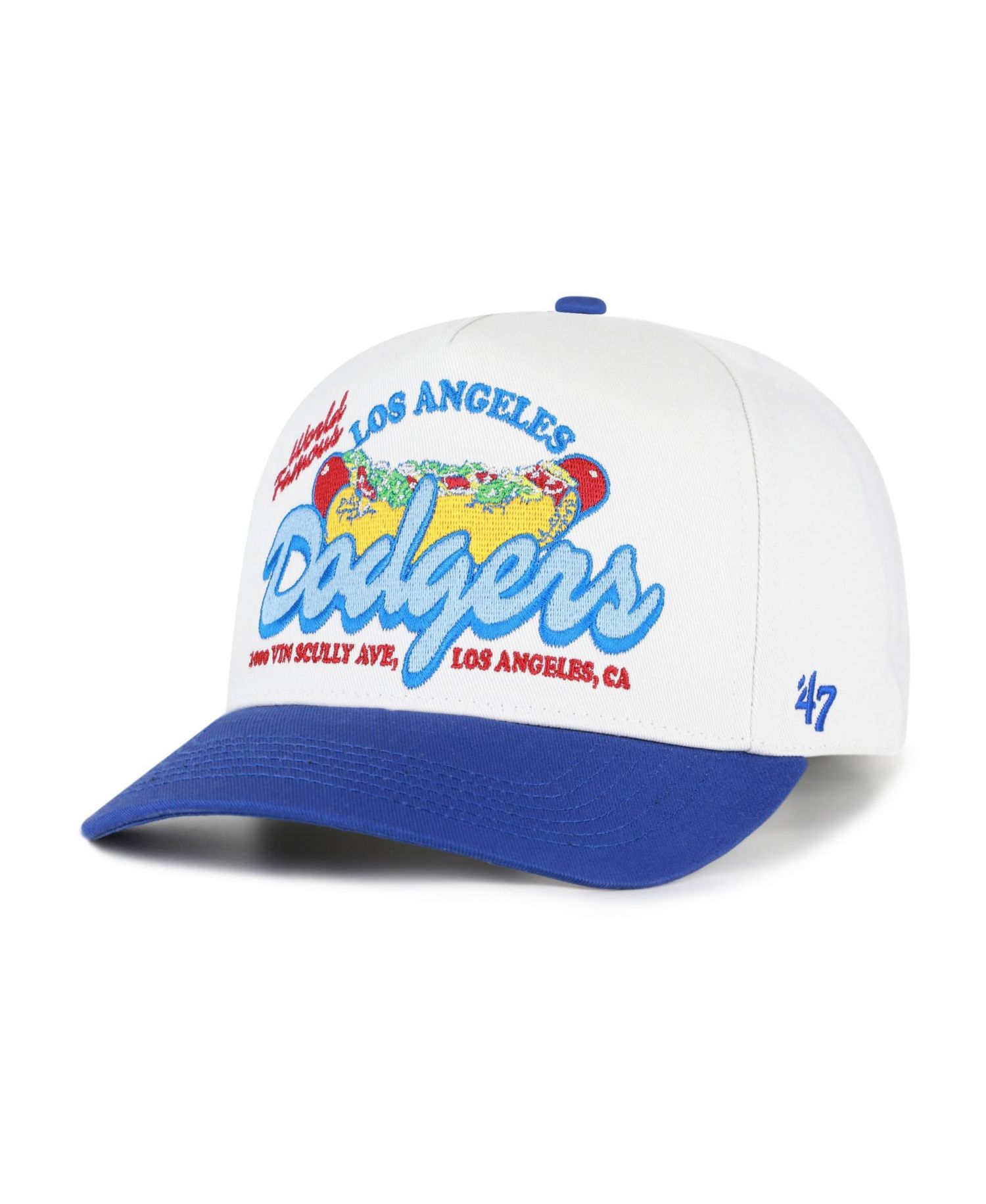 Men's '47 White/Royal Los Angeles Dodgers Glizzy Collection Hitch Adjustable Hat