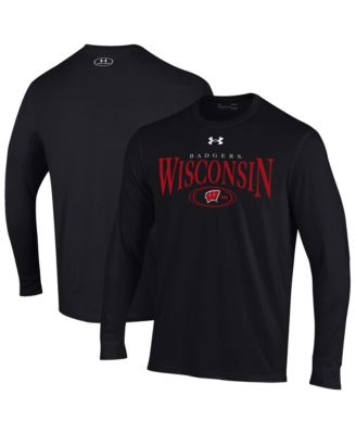 Men's Black Wisconsin Badgers 2026 Sideline Performance Cotton Long Sleeve T-Shirt