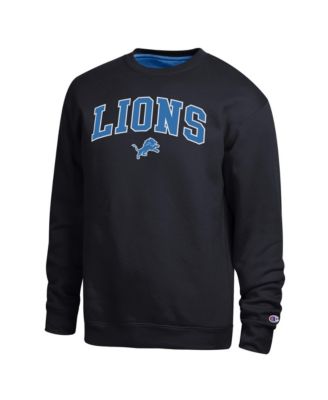 Men's Black Detroit Lions Contrast Lined Sweatshirt