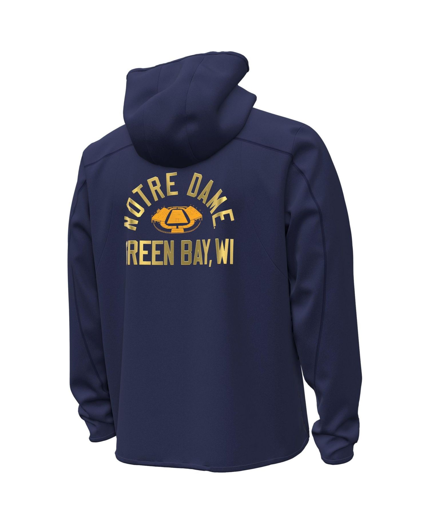 Men's Navy Notre Dame Fighting Irish 2026 Shamrock Series Unstoppable Full-Zip Hooded Jacket