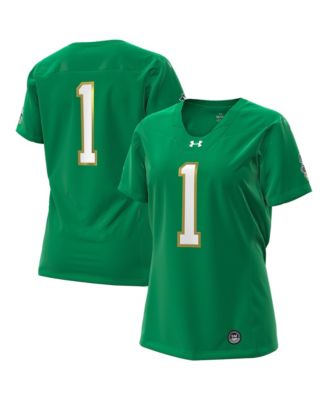 Women's 1 Kelly Green Notre Dame Fighting Irish Wear Green Collection Football Replica Jersey