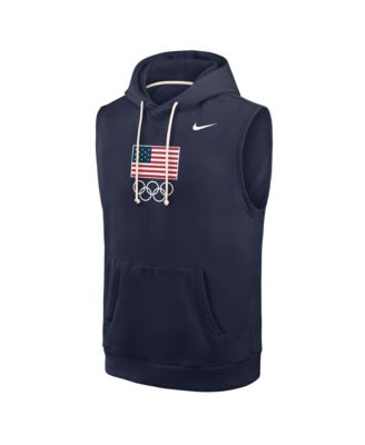 Men's Navy Team USA Dri-FIT Sleeveless Hoodie