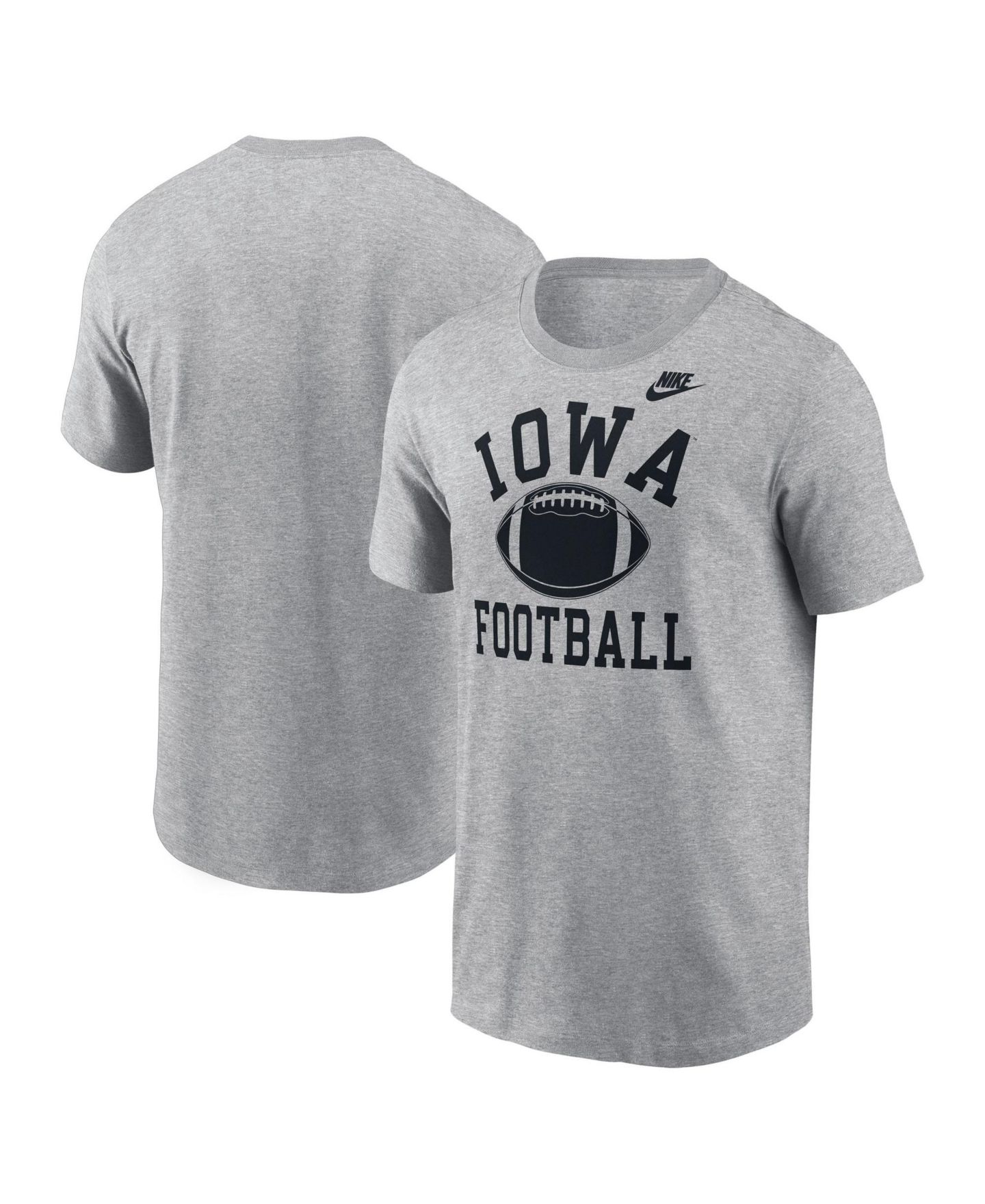 Мужская футболка Nike Heather Gray Iowa Hawkeyes Legacy Football Icon — фото 1