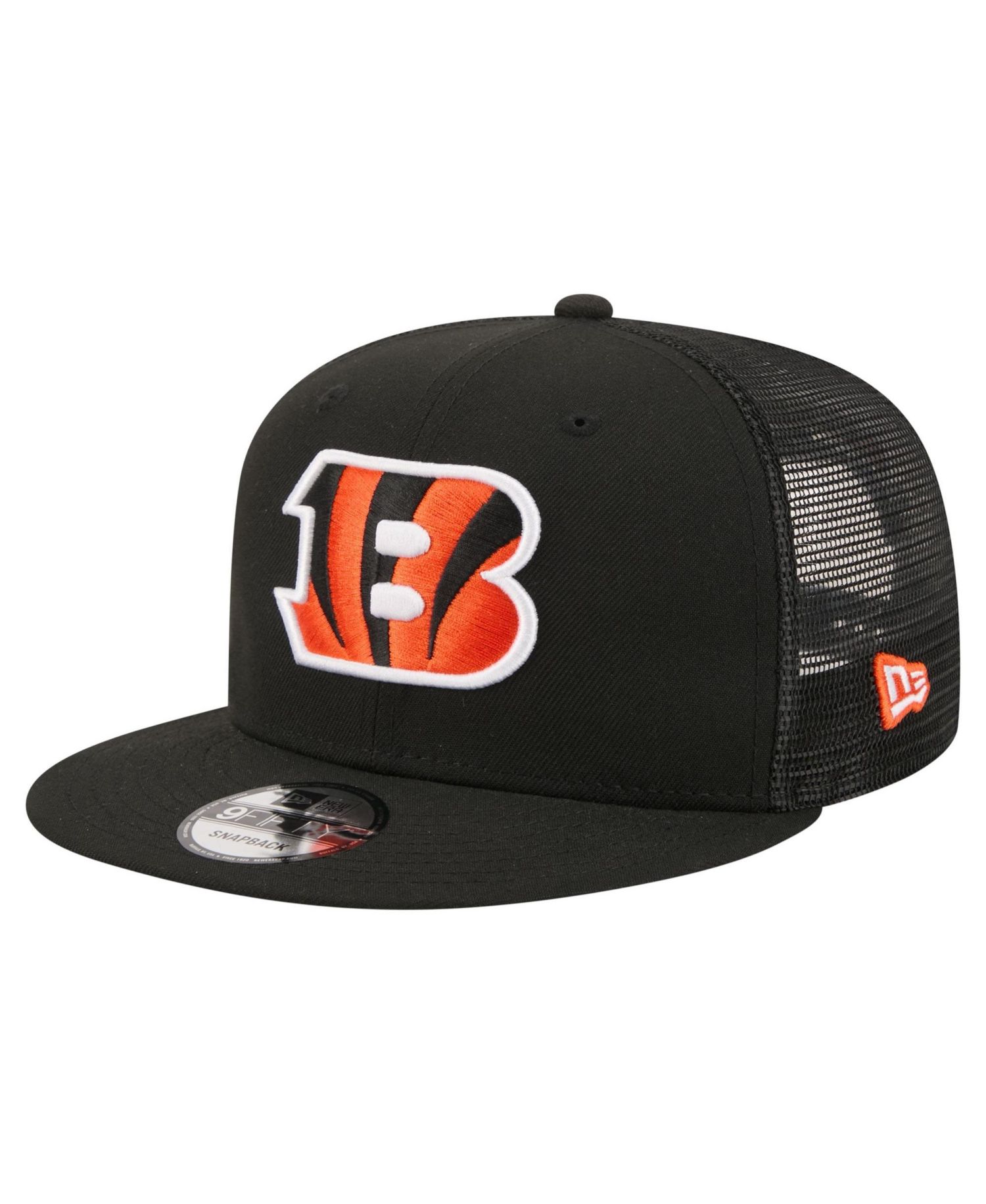 Men's Black Cincinnati Bengals Core Team 9FIFTY Trucker Snapback Hat