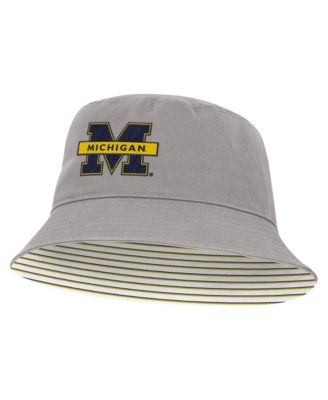 Men's and Women's Gray Michigan Wolverines Primetime Apex Bucket Hat