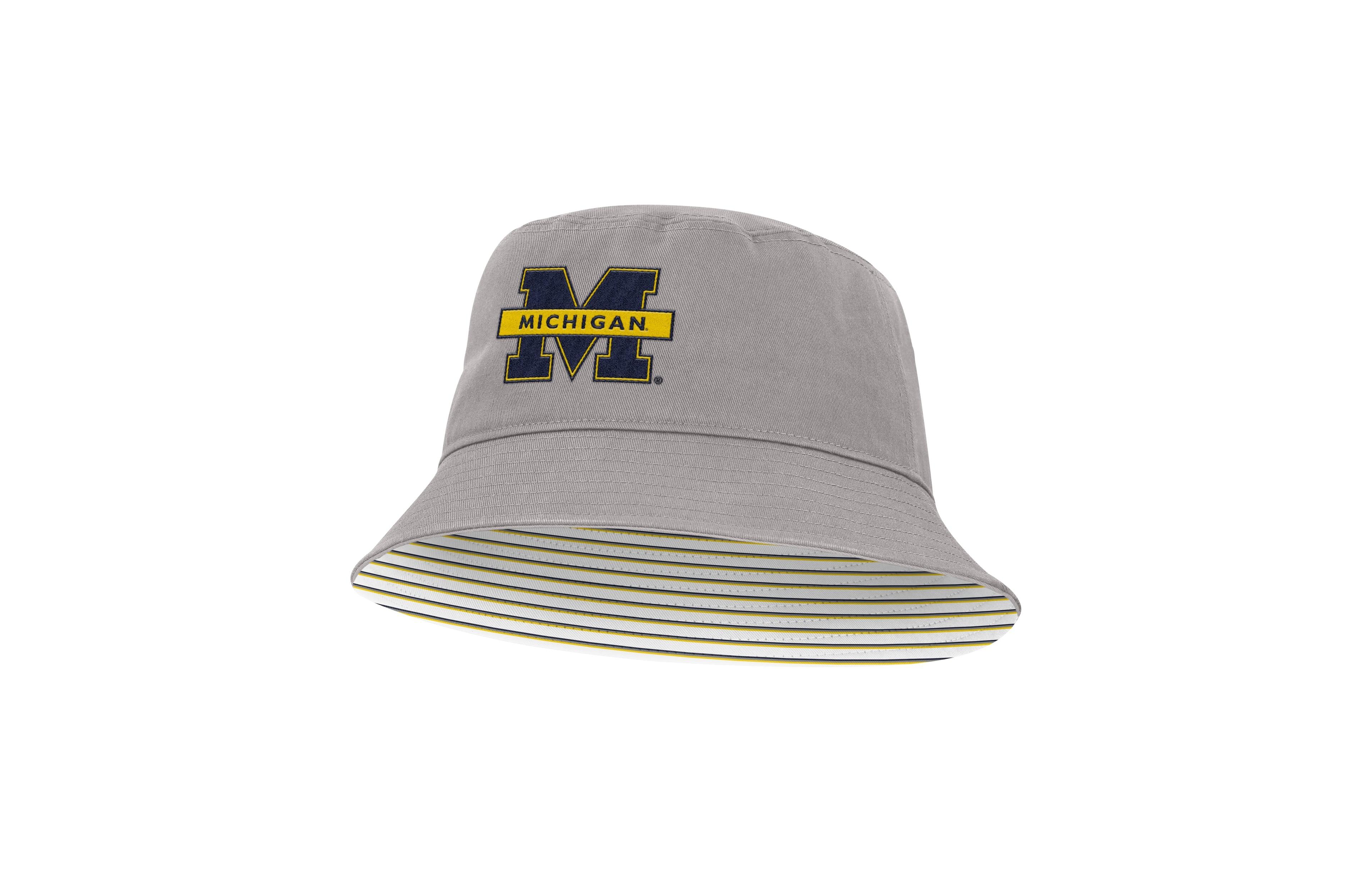 Jordan Men's and Women's Gray Michigan Wolverines Primetime Apex Bucket Hat