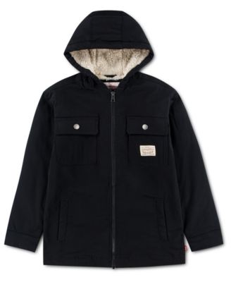 Boys' 8-20 Sherpa-Lined Hooded Jacket