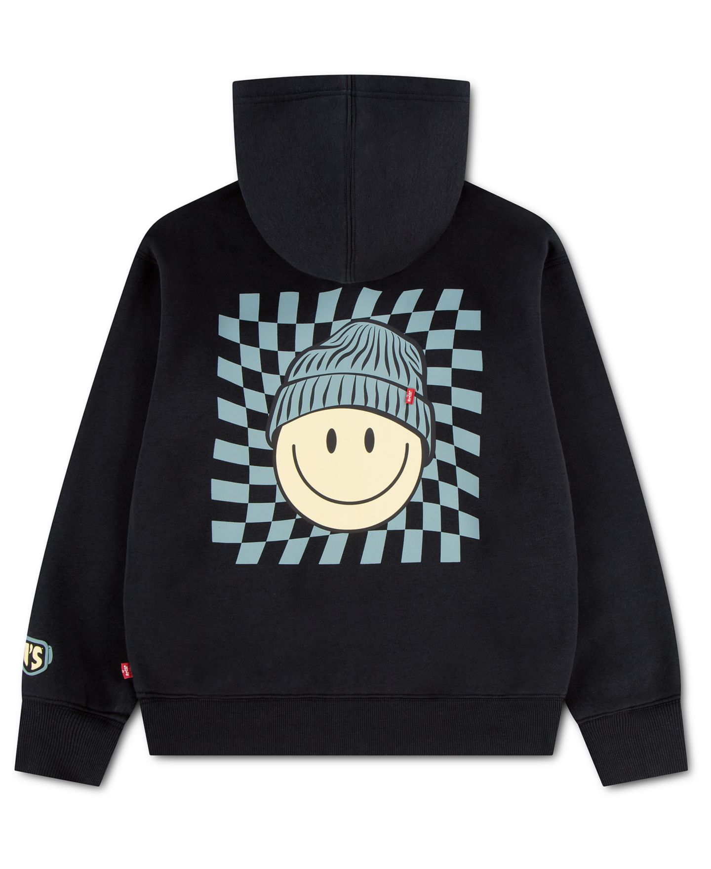 Худи Levi's Winter Smiley Graphic Full-Zip для мальчиков, цвет: Чёрный — фото 4