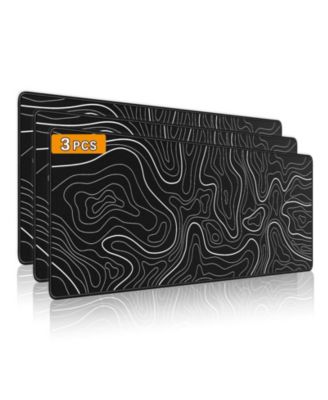Extended Gaming Anti-Fray Mouse Pad, 4-Pack, Compatible with Optical and Laser Sensors