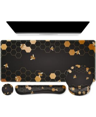 Extended Desk Blotter Ergonomic Wrist Rest 4-Piece Desk Pad Set