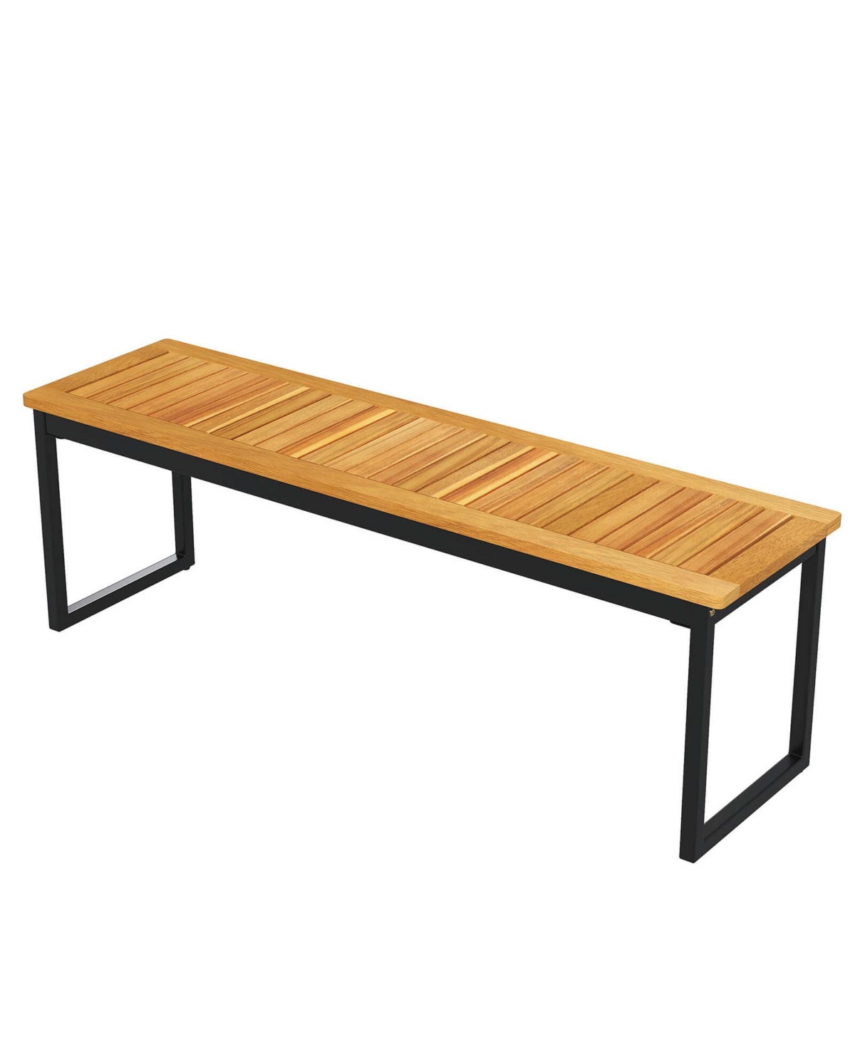 Costway 51" Wooden Outdoor Bench Patio Dining Bench with Acacia Wood Seat - Natural