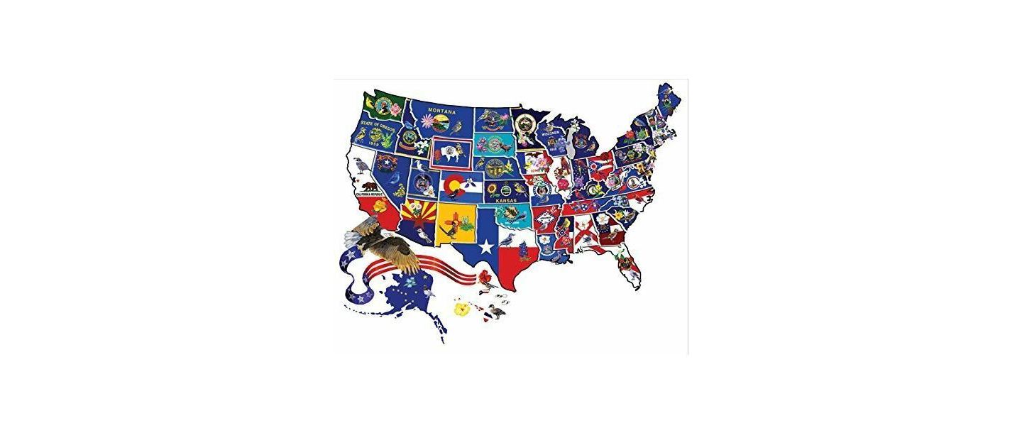Детский пазл SunsOut America the Beautiful 1000 piece Jigsaw Puzzle for Adults Special Shape — фото 3
