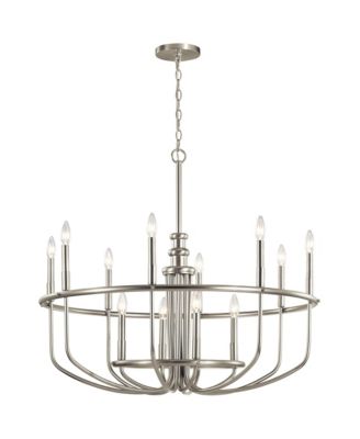 Capitol Hill 34 3/4" Wide Brushed Nickel 12-Light Chandelier