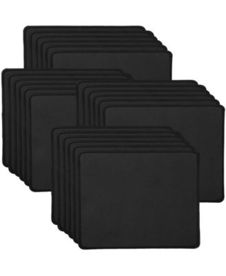 Stitched-Edge Non-Slip Rubber Base Mouse Pads for All Mouse Types, 20-Pack