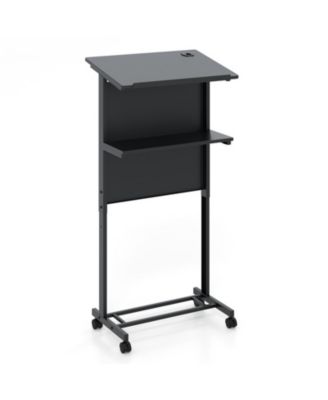 3-Position Height Adjustable Lectern with Tilted Tabletop