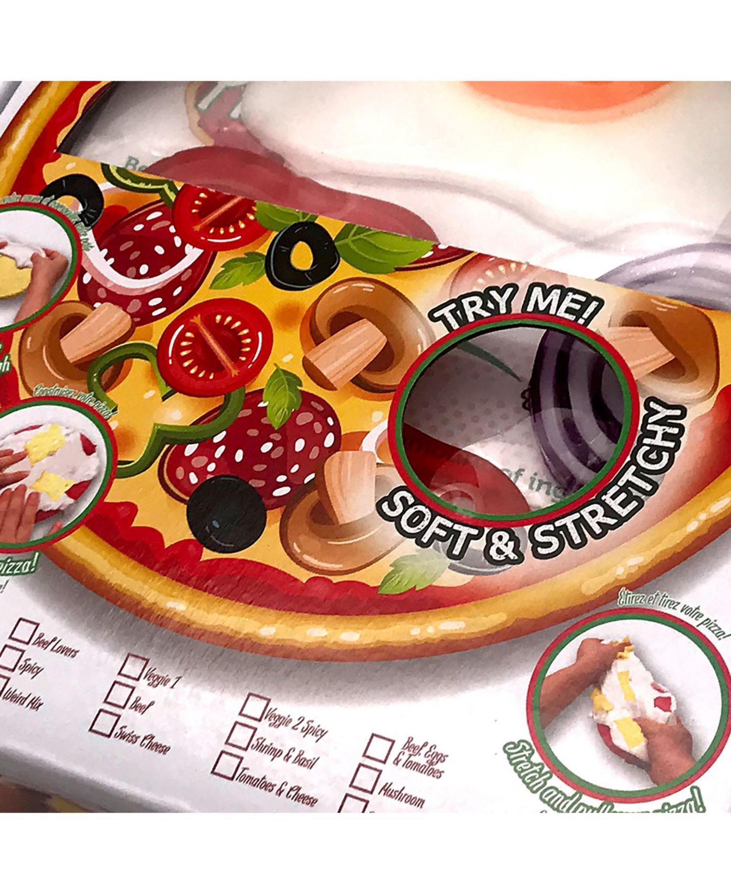 Детские игрушки Stretcheez Pizza Blind Box Stretchy Play Food Set, 1-Piece, Ages 3+ — фото 8