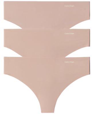 Invisibles Seamless Microfiber Tag-Free Thong, 3-Pack, QD5416