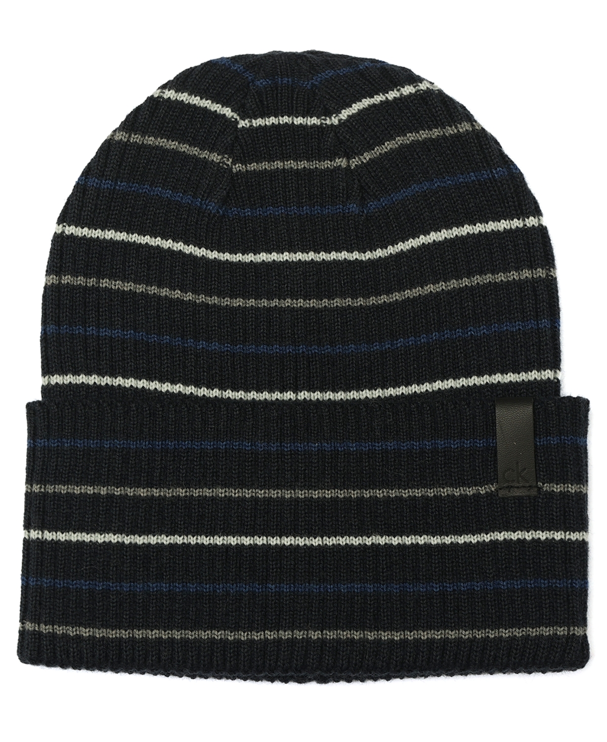 Calvin Klein Women's Micro Stripe Ribbed Knit Beanie