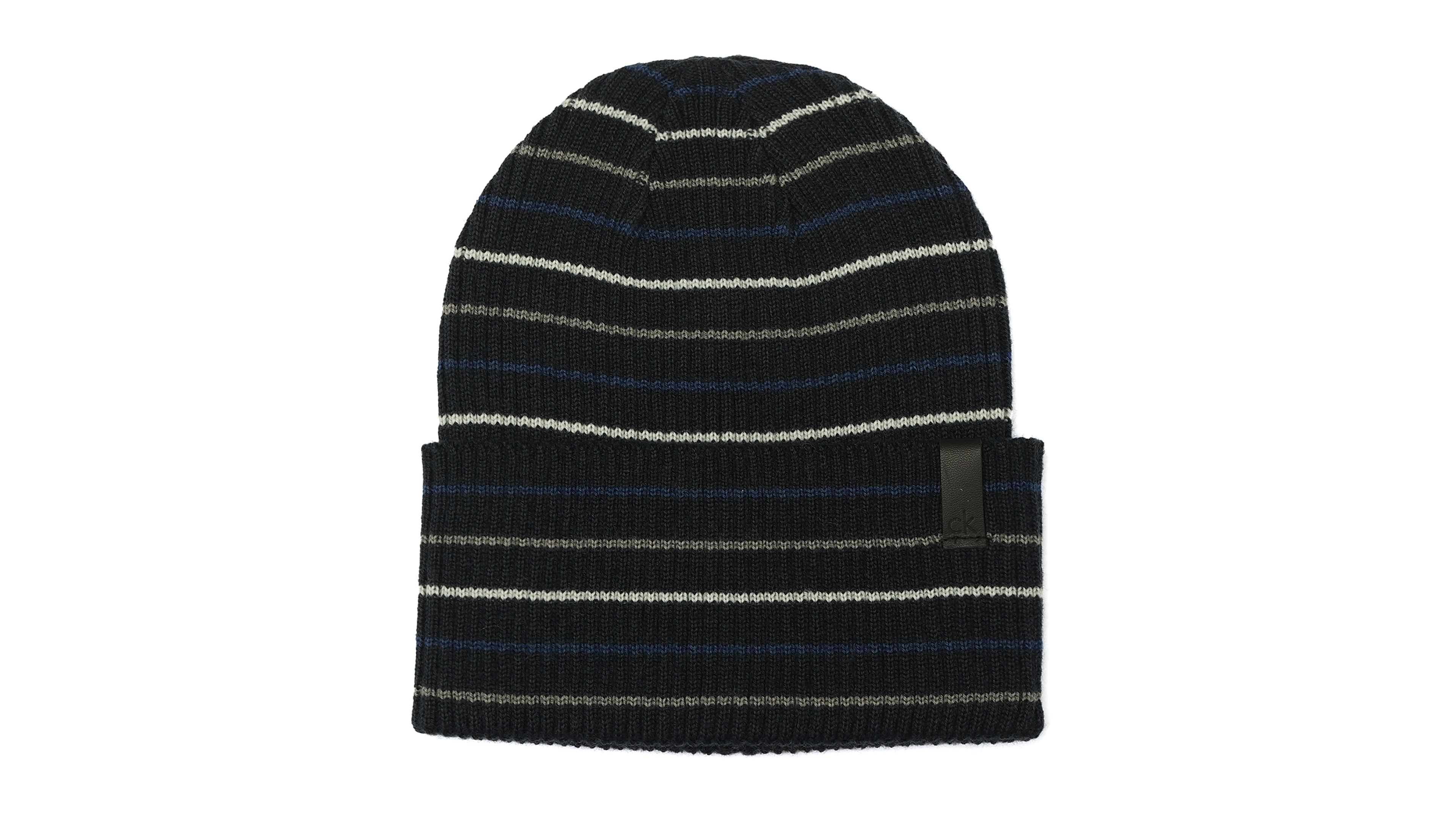 Calvin Klein Women's Micro Stripe Ribbed Knit Beanie