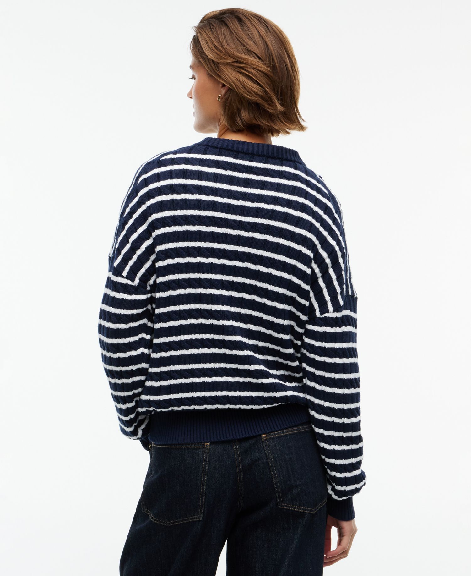 Women's Cable-Knit Crewneck Sweater
