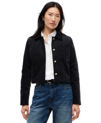 Women's Velvet Cropped Work Jacket