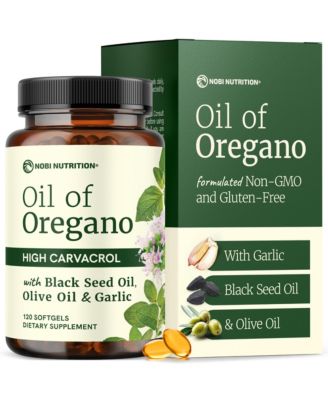 Oil of Oregano with Seed Oil Softgels High Carvacrol 300mg Oregano Oil with Garlic Extract 120 Softgels