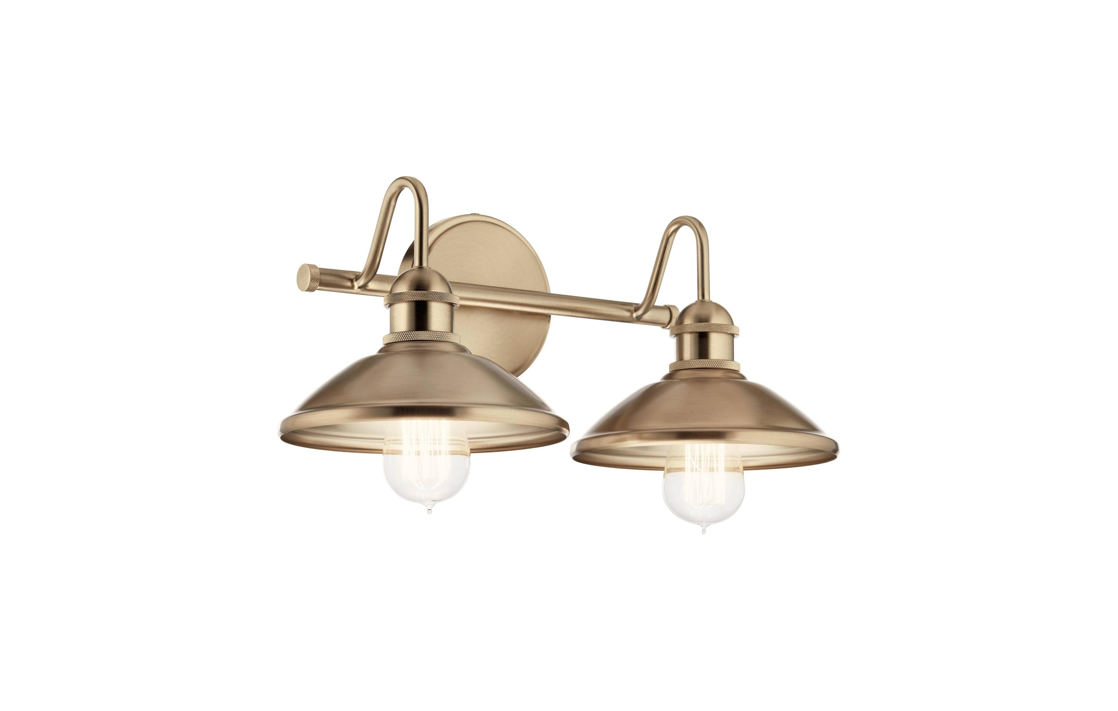 Kichler Clyde 17-in 2-Light Champagne Bronze Vintage Vanity Light