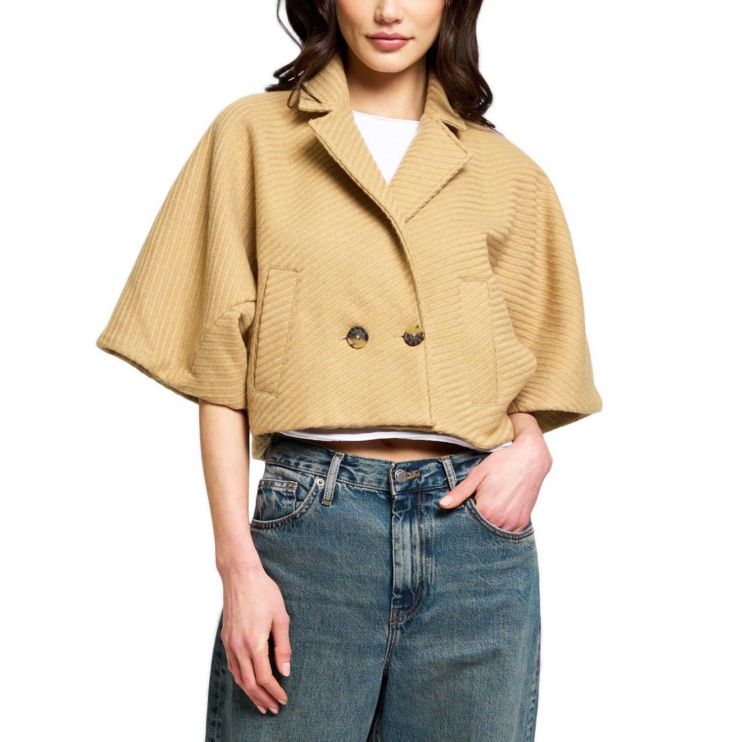 Women's Lyla Cropped Double-Breasted Short-Sleeve Jacket
