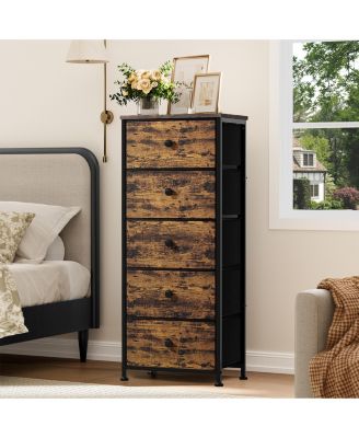 5-Drawer Storage Dresser with Steel Frame, Fabric Drawer Organizer for Bedroom, Closet and Entryway