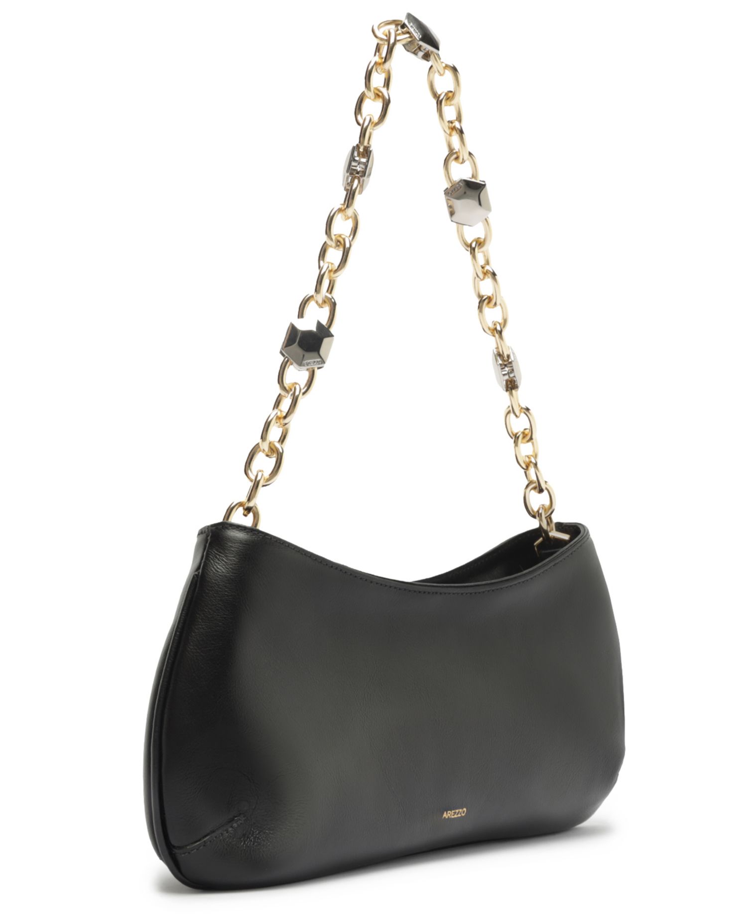 Luna Small Leather Chain Baguette Handbag
