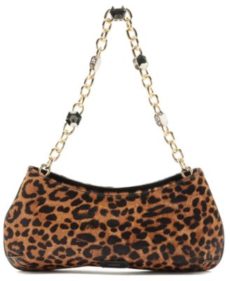 Luna Small Leather Chain Baguette Handbag