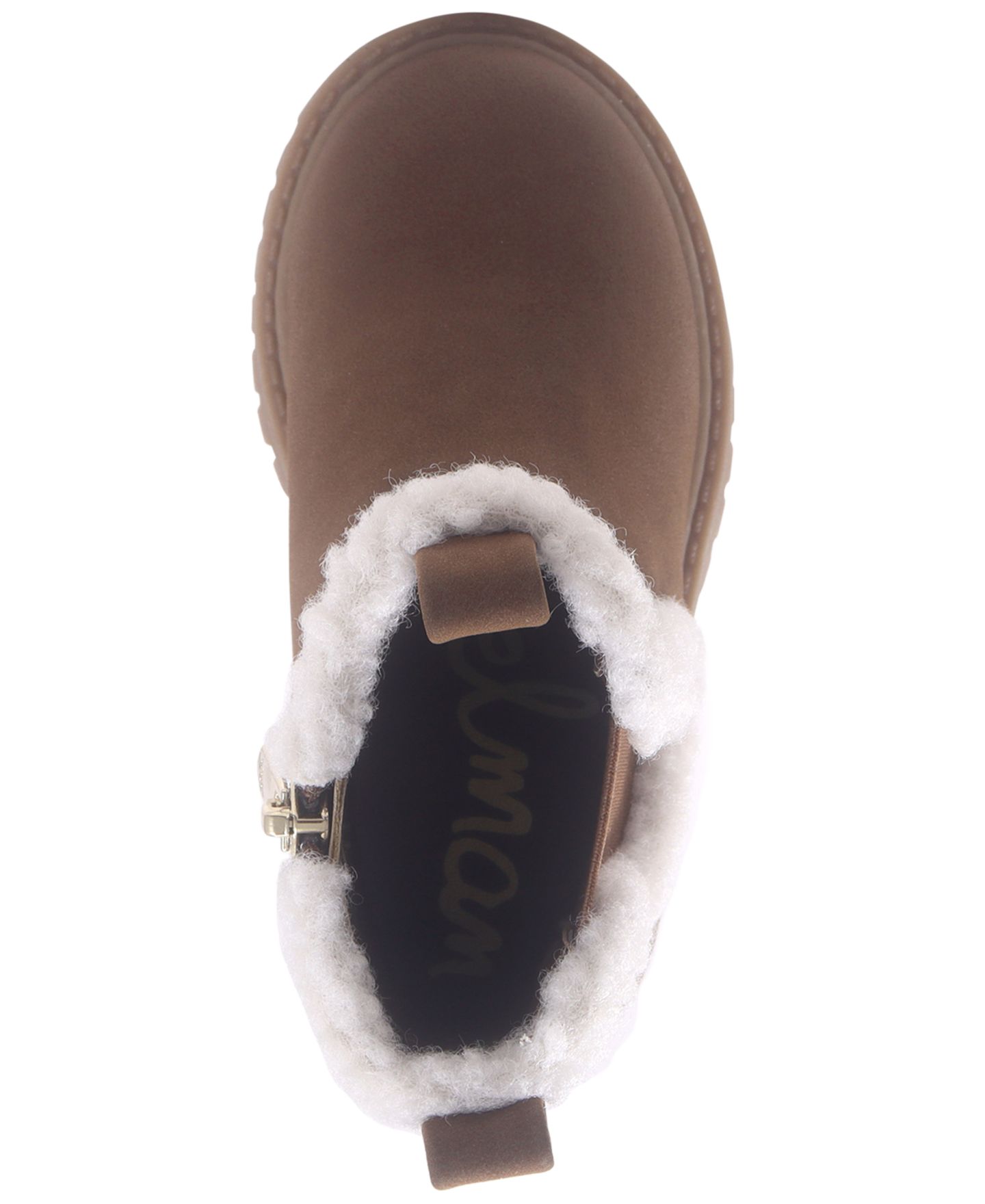 Ботинки Sam Edelman Lucianna Sherpa Side-Zipper для девочек-малышей, цвет: Коричневый — фото 4