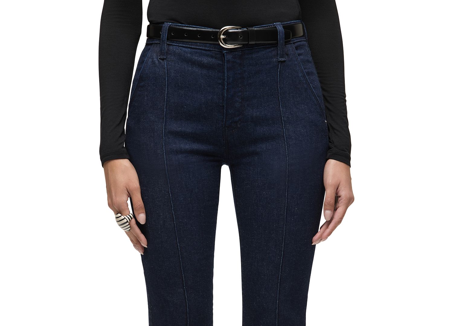 Women's Barbara High-Rise Zip-Front Bootcut Stretch Jeans