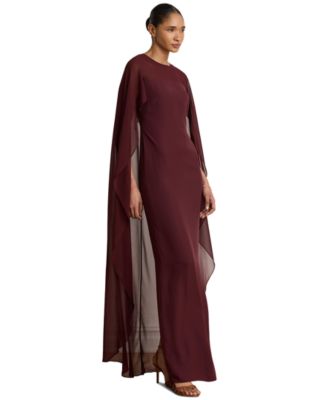 Women's Cape Georgette Gown