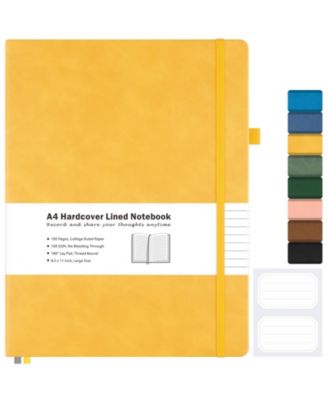 Leather Lined Journal Notebook Thick Paper Lay Flat Pockets Writing Journal