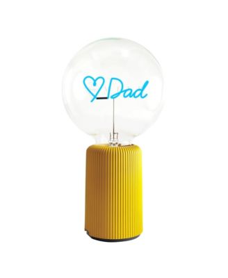 Bulb LOVE DAD Blue with Base Table Lamp PORTABLE Pop Nomad