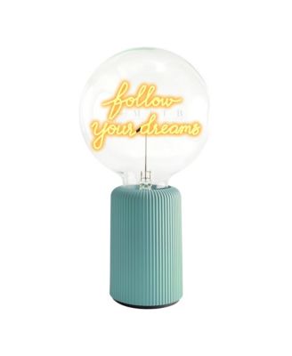 Bulb Follow Your Dreams Amber with Base Table Lamp Portable Pop Nomad