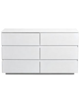 6-Drawer Storage Cabinet with USB RGB LED Lights, High-Gloss