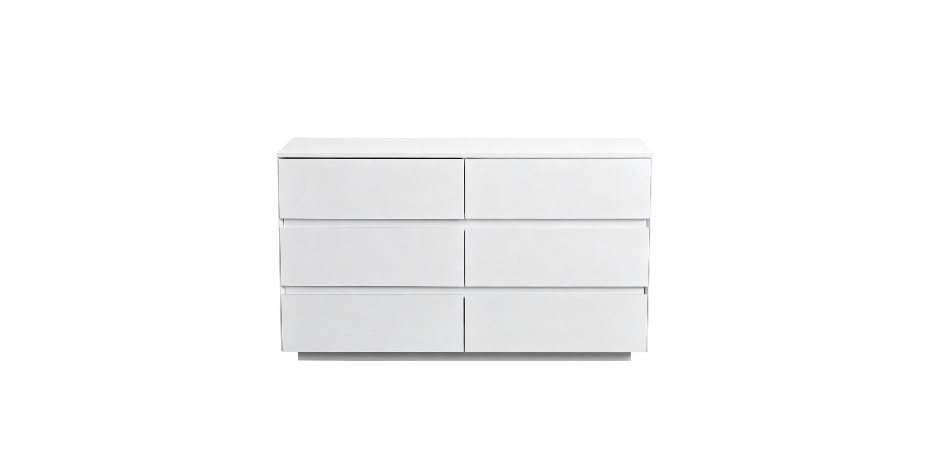 Slickblue 6-Drawer Storage Cabinet with Usb Rgb Led Lights, High-Gloss