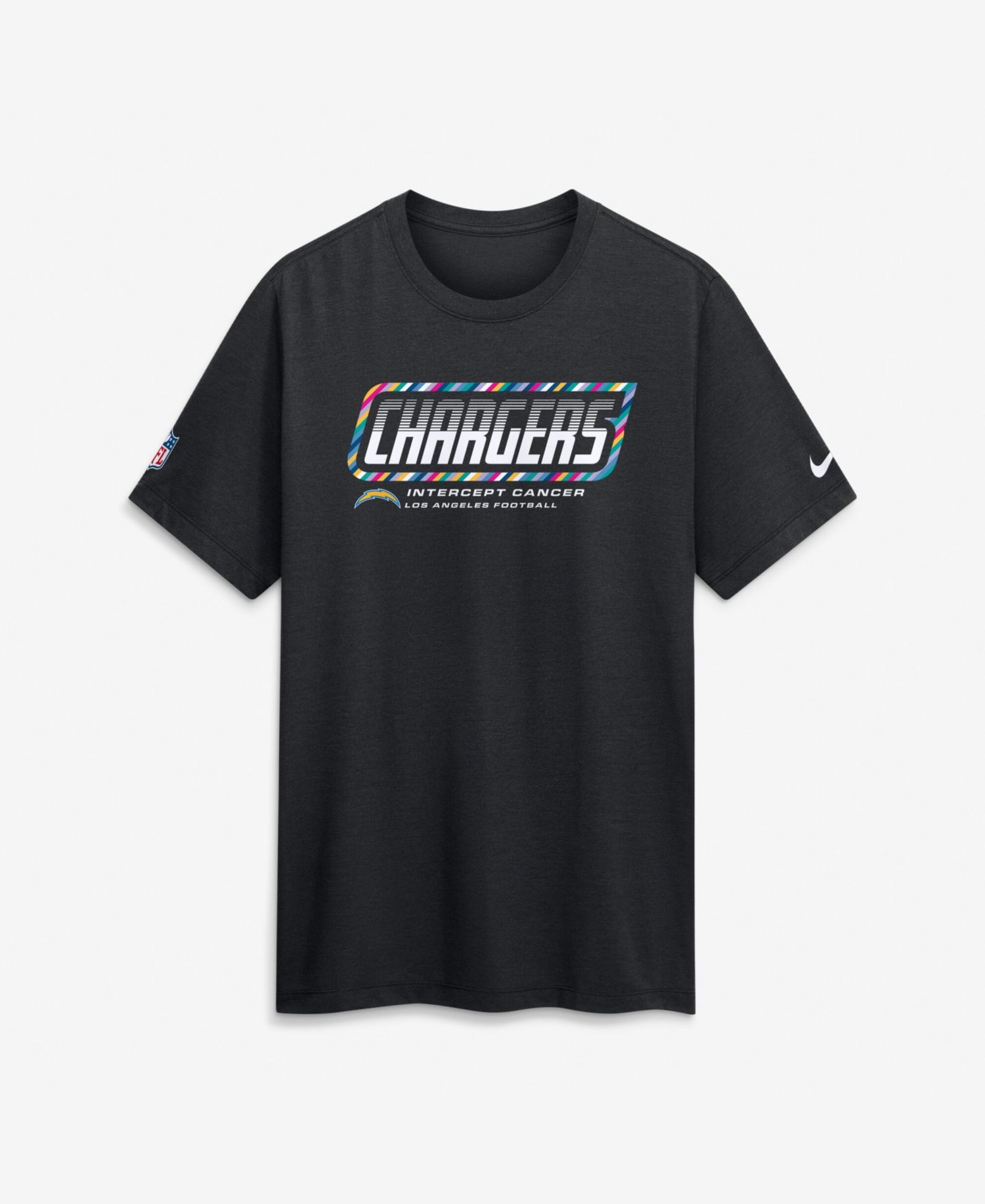 Men's Black Los Angeles Chargers 2026 NFL Cruical Catch Sideline Dri-Fit T-Shirt