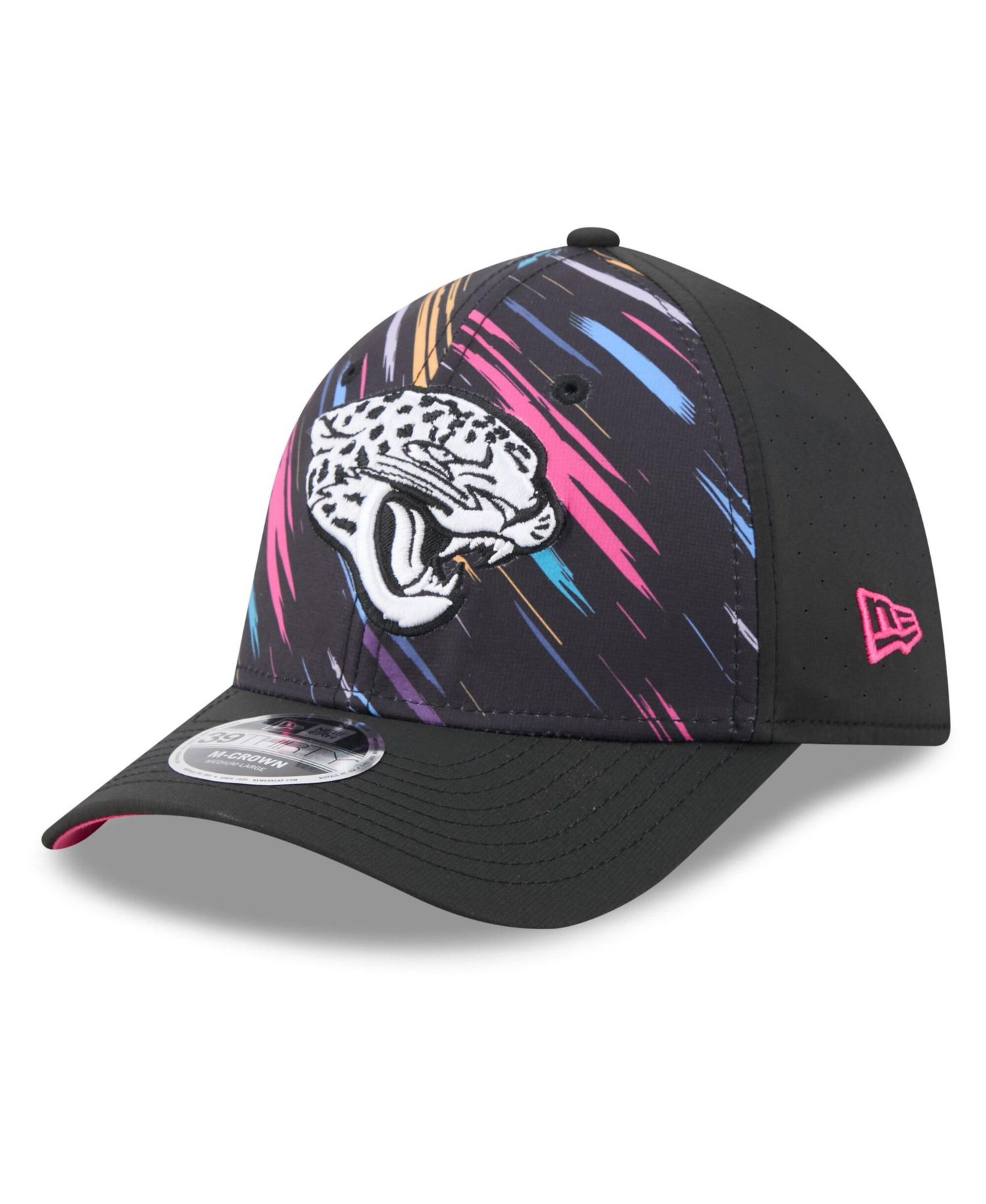 Men's Black Jacksonville Jaguars 2026 NFL Cruical Catch 39THIRTY M-Crown Stretch Hat