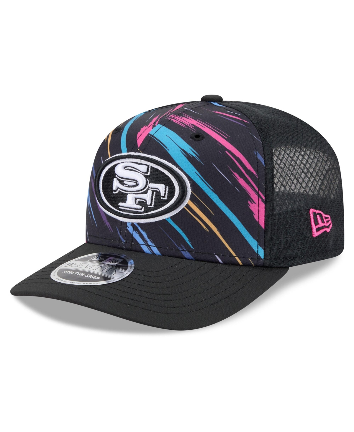 New Era Men's Black San Francisco 49ers 2026 Nfl Cruical Catch 9SEVENTY Adjustable Trucker Hat